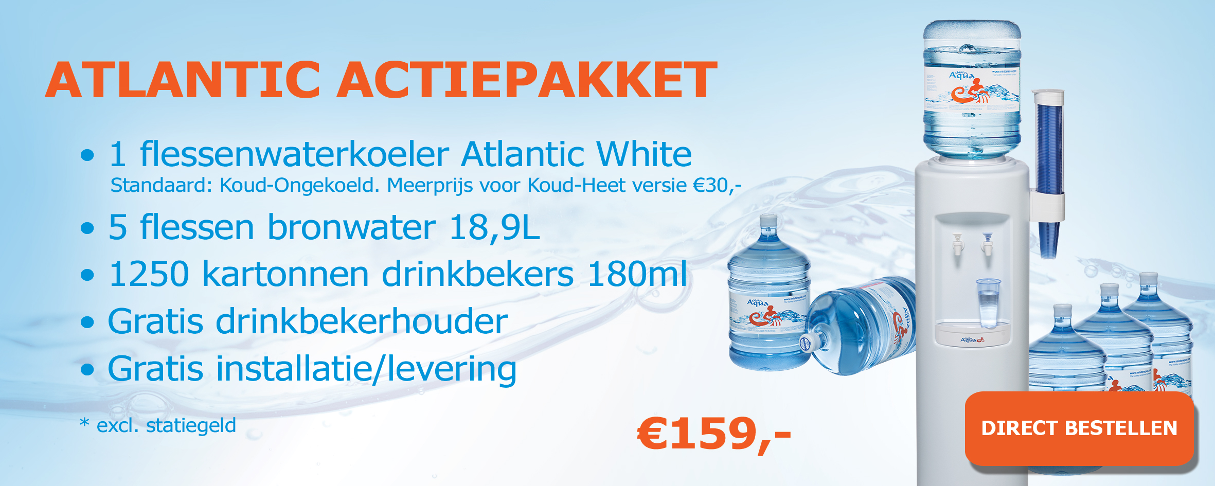Mister Aqua Waterkoelers, Bronwater watercoolers door