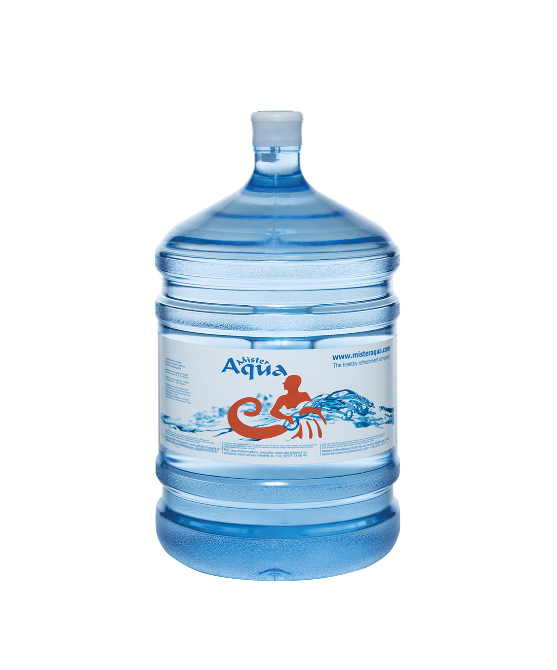 Cyberruimte geestelijke trechter Mister Aqua 18,9 liter drinkwater. Verfrissend en gezond